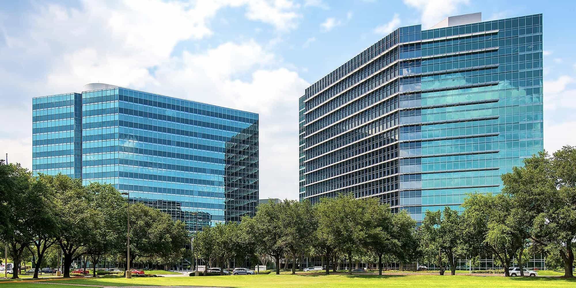 Image of two mid rise office buildings located in Houston